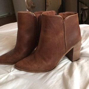 Lucky Brand brown leather booties